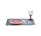 Plato Llano Rosa Vidrio 6 Unidades (21 x 2 x 21 cm)