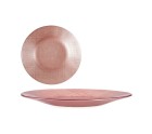 Plato Llano Rosa Vidrio 6 Unidades (21 x 2 x 21 cm)