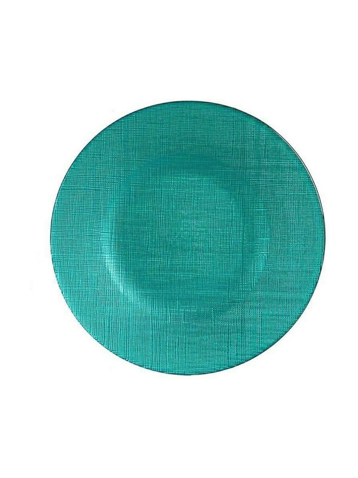 Flat plate Turquoise Glass 6 Units (21 x 2 x 21 cm)