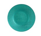 Assiette plate Turquoise verre 6 Unités (21 x 2 x 21 cm)
