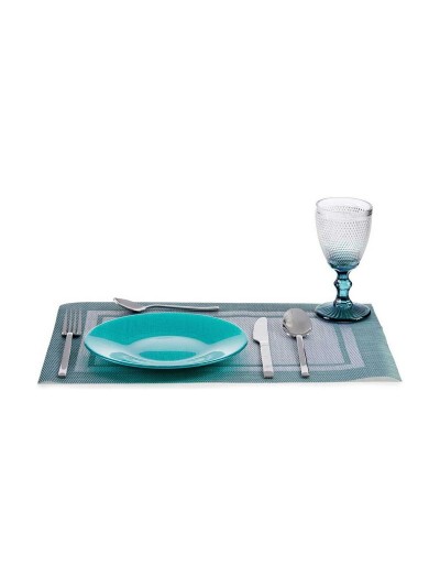 Flat plate Turquoise Glass 6 Units (21 x 2 x 21 cm)