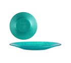 Assiette plate Turquoise verre 6 Unités (21 x 2 x 21 cm)