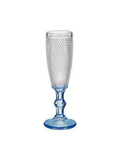 Coupe de champagne Points Bleu Transparent verre 6 Unités (180 ml)