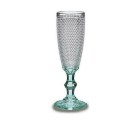 Copa de champán Puntos Transparente Turquesa Vidrio 6 Unidades (185 ml)