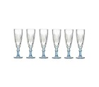 Copa de champán Exotic Cristal Azul 6 Unidades (170 ml)