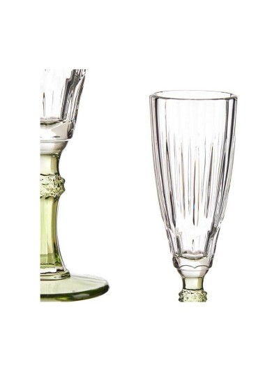 Copa de champán Exotic Cristal Verde 6 Unidades (170 ml)