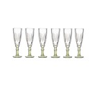 Copa de champán Exotic Cristal Verde 6 Unidades (170 ml)