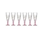 Copa de champán Cristal Rosa 6 Unidades (170 ml)
