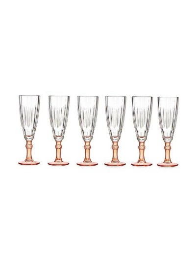 Champagne glass Exotic Crystal Salmon 6 Units (170 ml)