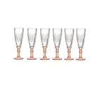 Champagne glass Exotic Crystal Salmon 6 Units (170 ml)