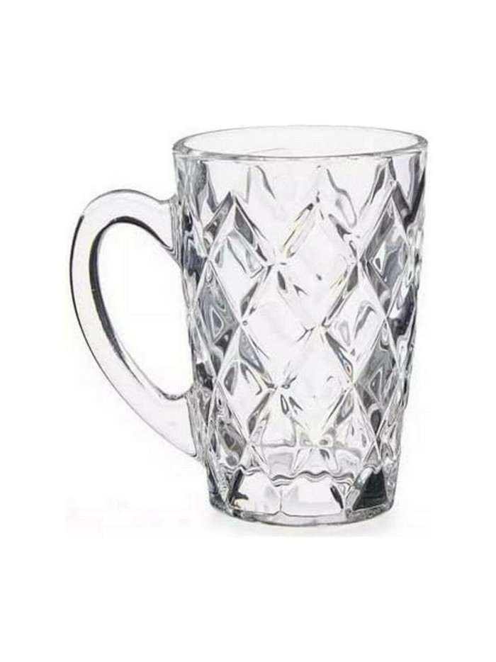 Cup Diamond Transparent Glass (110 ml) (6 Units)