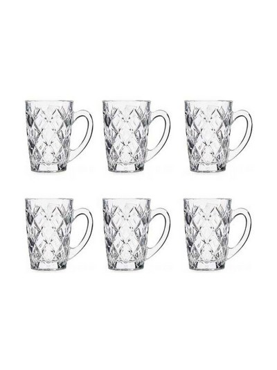 Tasse Diamant Transparent verre (110 ml) (6 Unités)
