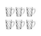Cup Diamond Transparent Glass (110 ml) (6 Units)