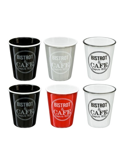 Ensemble de 6 tasses à café 5five Simply Smart Bistrot Multicouleur 110 ml