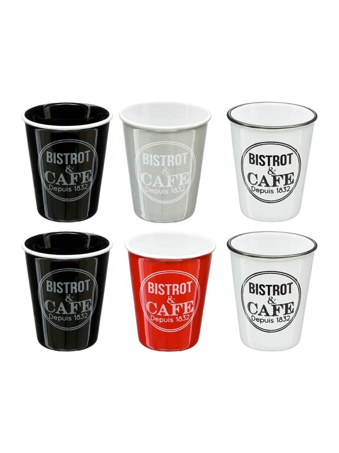 Ensemble de 6 tasses à café 5five Simply Smart Bistrot Multicouleur 110 ml