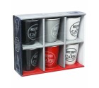 6 Piece Coffee Cup Set 5five Simply Smart Bistrot Multicolour 110 ml