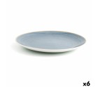 Plato Llano Ariane Terra Cerámica Azul (Ø 31 cm) (6 Unidades)