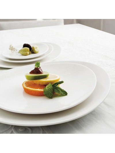 Flat plate Ariane Coupe Ceramic White (Ø 31 cm) (6 Units)
