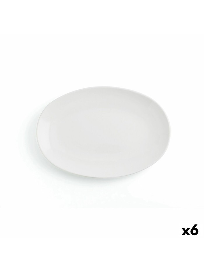 Serving Platter Ariane Vital Coupe Oval Ceramic White Ø 32 cm 6 Pieces