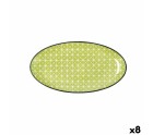 Bandeja de Aperitivos Quid Pippa Ovalado Cerámica Multicolor (21 cm) (8 Unidades)