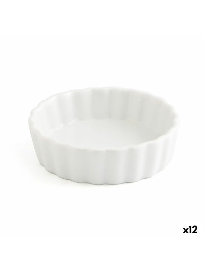 Bandeja de Aperitivos Quid Gastro Fun Blanco Cerámica 10,5 x 3 cm (12 Unidades)