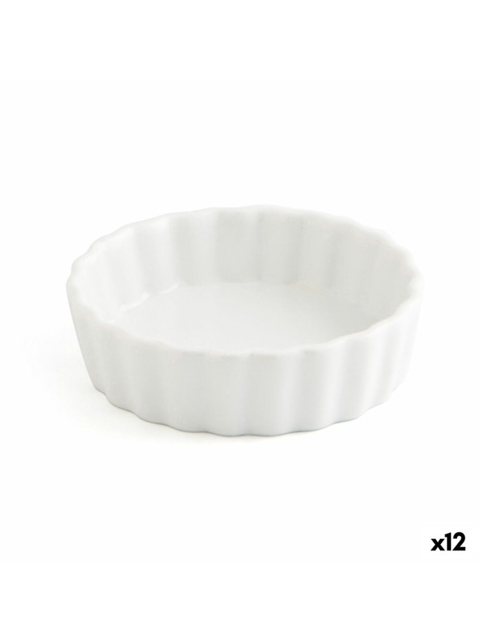 Bandeja de Aperitivos Quid Gastro Fun Blanco Cerámica 10,5 x 3 cm (12 Unidades)
