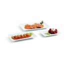 Snack tray Quid Gastro Fun White Ceramic 20 x 13 x 2 cm (6 Units)
