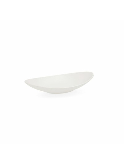 Plato Hondo Quid Select Ovalado Blanco Plástico 18 x 10,5 x 3 cm (12 Unidades)