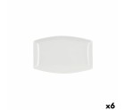 Fuente de Cocina Quid Gastro Cuadrado Cerámica Blanco (25,2 x 16 x 2 cm) (6 Unidades)