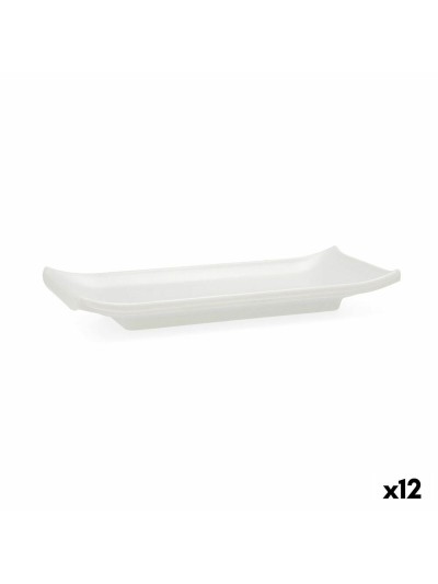 Bandeja Quid Select Blanco Plástico 22,4 x 9,5 x 3 cm Sushi (12 Unidades)