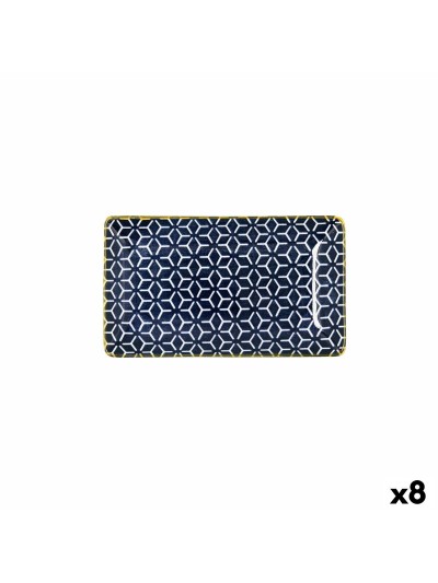 Bandeja de Aperitivos Quid Pippa Rectangular Multicolor Cerámica 15,5 x 9 x 2 cm (8 Unidades)
