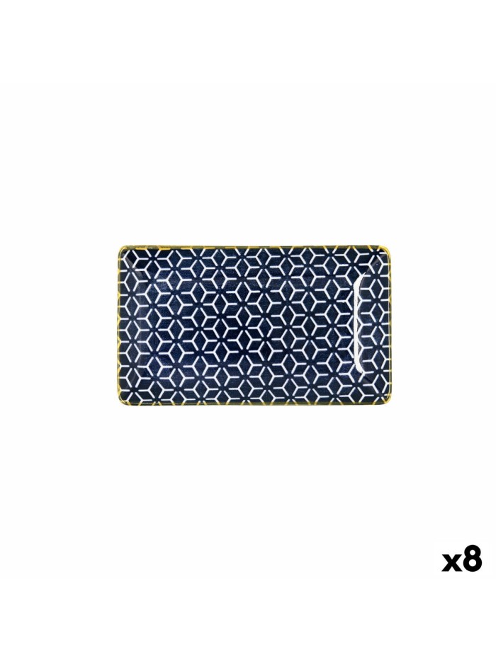 Plateau apéritif Quid Pippa Rectangulaire Multicouleur Céramique 15,5 x 9 x 2 cm (8 Unités)