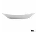Fuente de Cocina Quid Gastro Cerámica Blanco (39,5 x 19 x 8 cm) (4 Unidades)