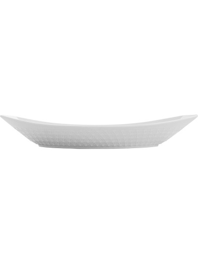 Fuente de Cocina Quid Gastro Cerámica Blanco (39,5 x 19 x 8 cm) (4 Unidades)