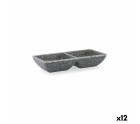 Snack tray Quid Lonja Grey Plastic 17 x 7 x 3 cm (12 Units)