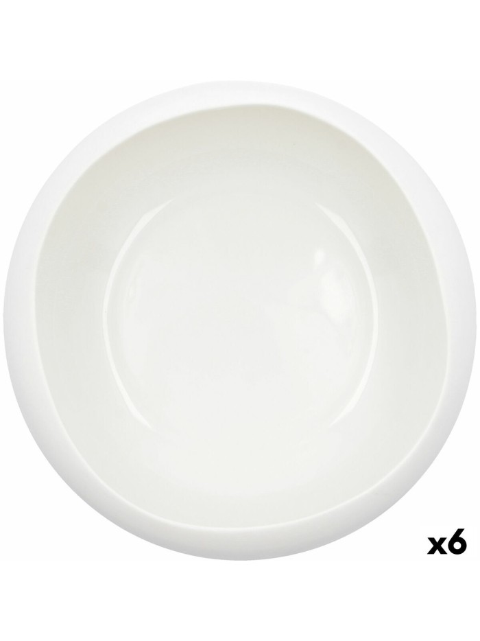 Bol Ariane Organic Cerámica Blanco (Ø 21 cm) (2 Unidades)