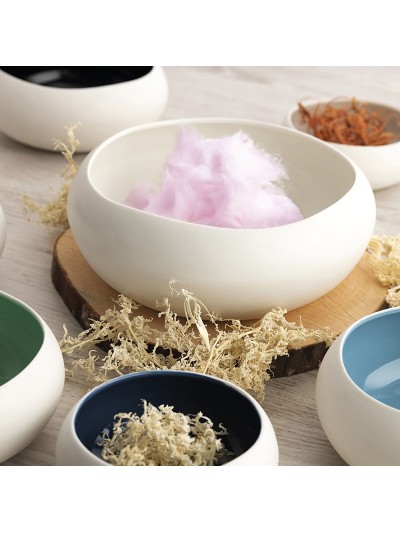 Bowl Ariane Organic Ceramic White (Ø 21 cm) (2 Units)