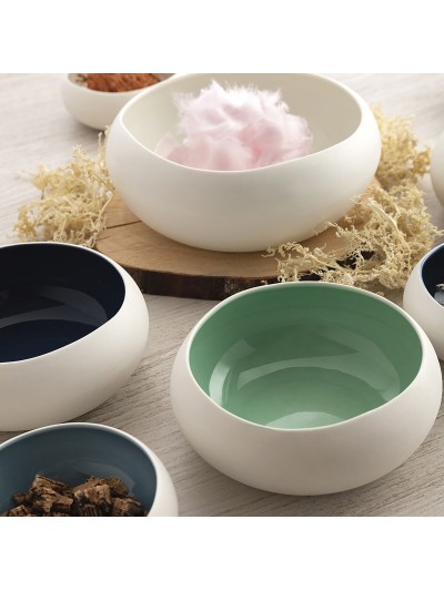 Bowl Ariane Organic Ceramic White (Ø 21 cm) (2 Units)