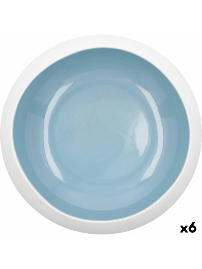 Bowl Ariane Organic Ceramic Blue (16 cm) (6 Units)