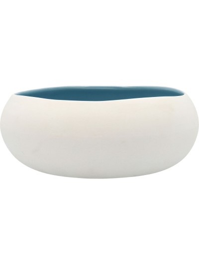 Bowl Ariane Organic Ceramic Blue (16 cm) (6 Units)