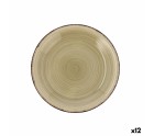 Assiette à dessert Quid Natura Vita Céramique Vert (19 cm) (12 Unités)