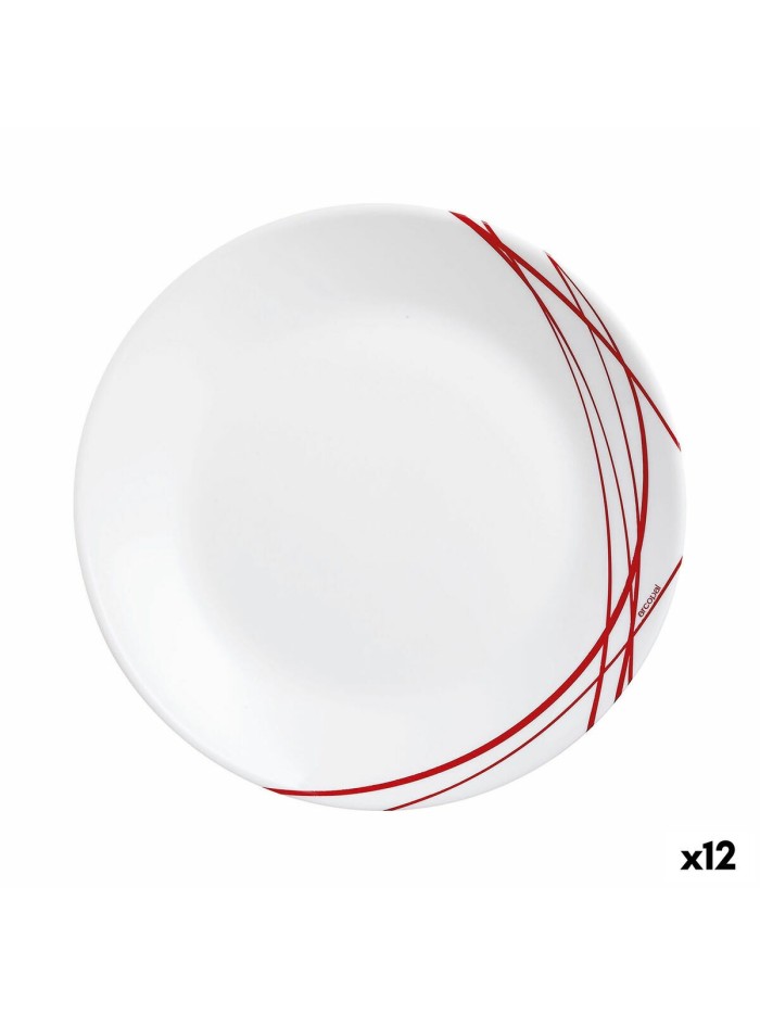 Plato de Postre Arcopal Domitille Bicolor Vidrio (Ø 18 cm) (12 Unidades)