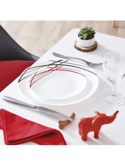 Plato de Postre Arcopal Domitille Bicolor Vidrio (Ø 18 cm) (12 Unidades)