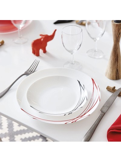 Plato de Postre Arcopal Domitille Bicolor Vidrio (Ø 18 cm) (12 Unidades)