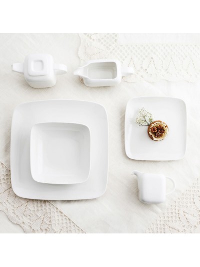 Dessert dish Ariane Vita Squared Ceramic White (20 x 17 cm) (12 Units)