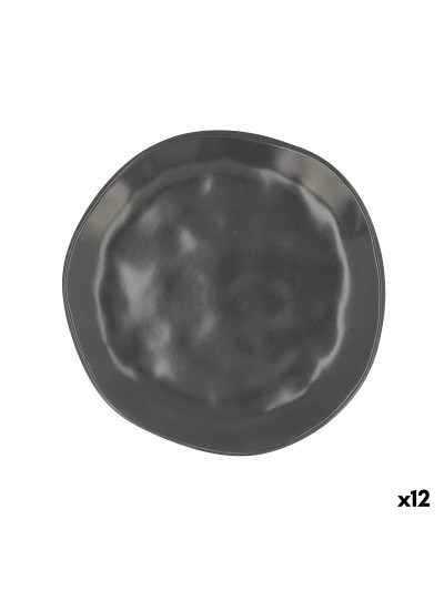 Plato de Postre Bidasoa Cosmos Cerámica Negro (20 cm) (12 Unidades)