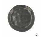 Plato de Postre Bidasoa Cosmos Cerámica Negro (20 cm) (12 Unidades)