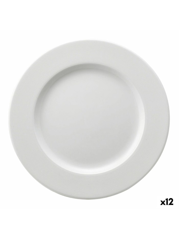 Plato de Postre Ariane Orba Cerámica Blanco Ø 21 cm (12 Unidades)