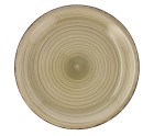Flat plate Quid Vita Natura Ceramic Green Ø 27 cm (12 Units)