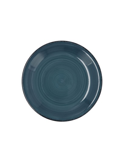 Plato de Postre Quid Vita Cerámica Azul (19 cm) (12 Unidades)